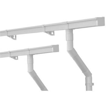 Kunststoff Dachrinne Set, NW 68, 2 x 2m für Gartenhaus