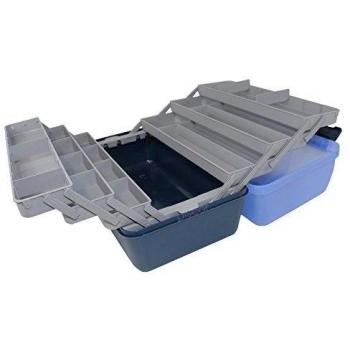 Unisex Lineaeffe 6-Tier Fishing Box, Blue, Clear Lid – One Size