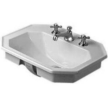 Duravit Évier encastrable série 1930 58cm Largeur, un trou, finition blanche WonderGliss