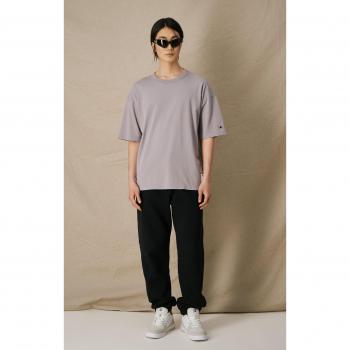 T-shirt Grigio Scuro in Cotone Tinta In Capo