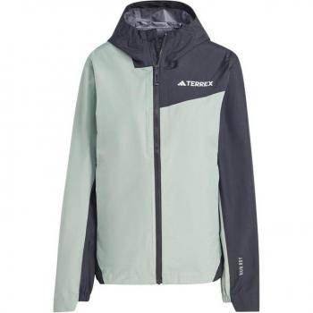 Giacca impermeabile adidas Terrex 2.5 layer donna verde nera