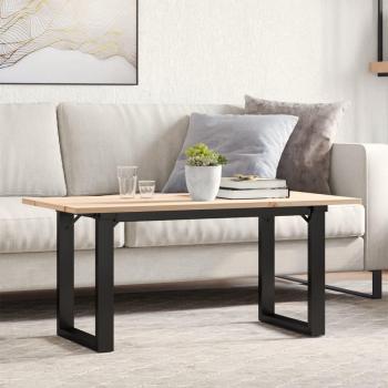 Coffee Table O-Frame 90x40x45 cm Solid Wood Pine and Steel Vidaxl