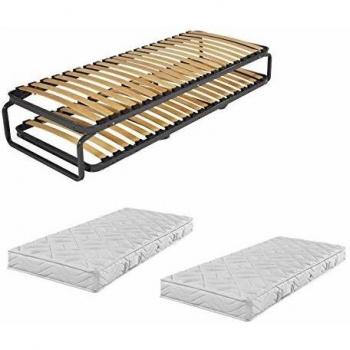 Ebac Gigogne + Matelas 90x190 – Métal & Bois – Fabrication française