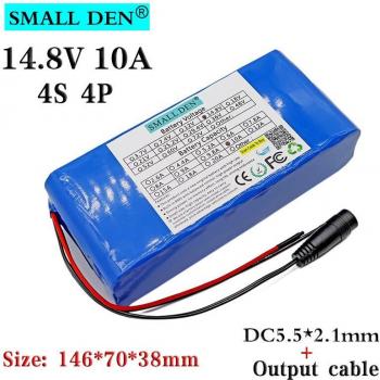 14,8 V 10A 18650 Lithium-Batterie 4S4P 10000mAh mit 10A BMS für den Einsatz in Elektronik