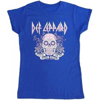 Totenkopf Baumwoll-T-Shirt L blau