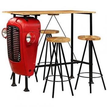 Premium Mango Wood Bar Stand Kit – 5 Pieces, 120×60×107 cm