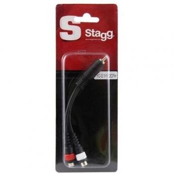 Conector RCA Divisor Stagg 1 macho a 2 hembra 10 cm