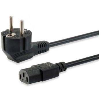 Cabo de Energia 3m Schuko Angulado IEC 60320 C13 Preto