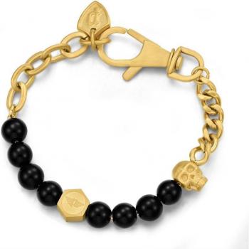 Pulsera de acero dorada Police para hombre