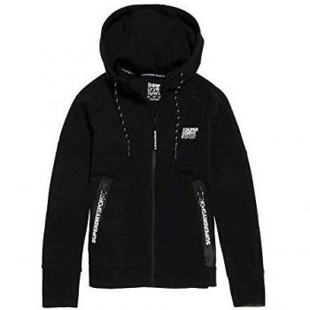 Superdry Core Gym Tech Women's Sweatshirt M – Reißverschluss, Schwarz