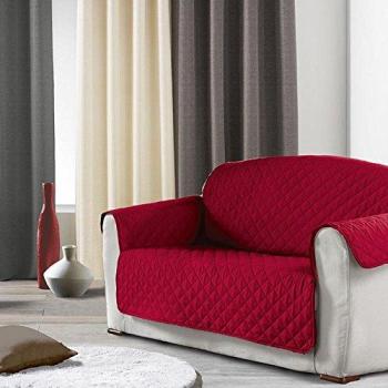 Sécurité Couleur Rouge – Protège Canapé 223 x 179 cm en Microfibre Unie