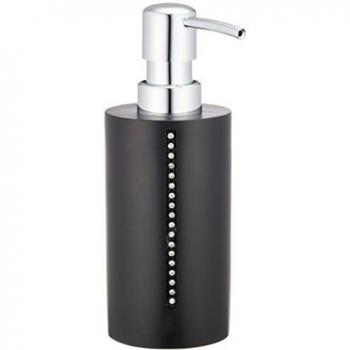 Distributore Wenko Diamond in Poliresina con Strass – Capacità 270 ml Nero
