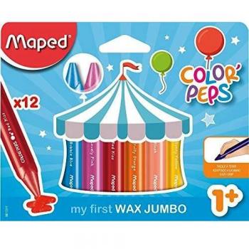 Voštane bojice za malu djecu prve olovke Jumbo Colorpeps 12 boja Mapirano