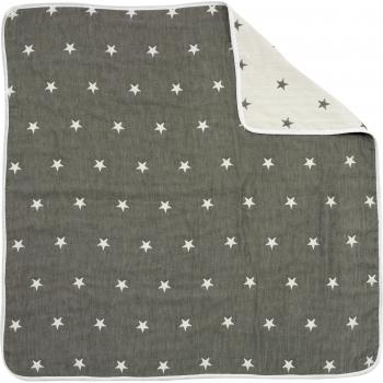 Alvi Soft Cotton Decke – Dunkelgrau Natur