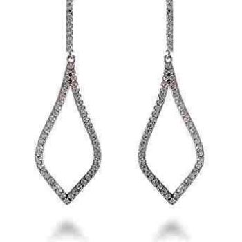 Pendientes de plata Materish con baño de rodio