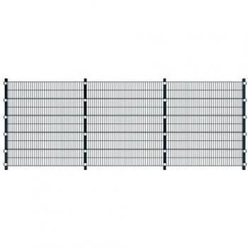 VidaXL Recinzione 6 m con Pali Grigio Antracite