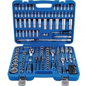 BGS Steckschlüssel-Satz Sechskant | Antrieb 6,3 mm (1/4) / 10 mm (3/8) / 12,5 mm (1/2) | Zollgrößen | 192-tlg. – 2245