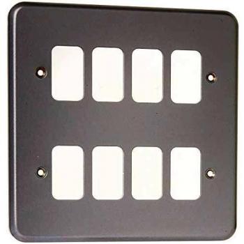 MK Electric Metalclad Plus 8 Module Frontplate