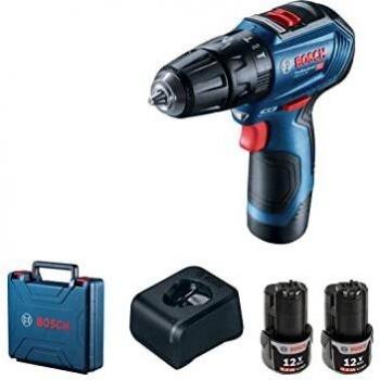Gsb 12V-30 1600 rpm Sin llave 820 g Negro, Azul, Rojo