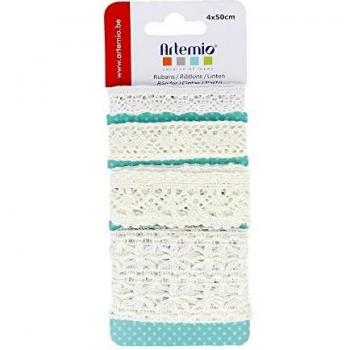Galons Dentelle Blanc Artemio 4 Rubans