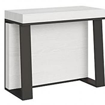Table pliante bois acier anthracite ambra 90x40 cm