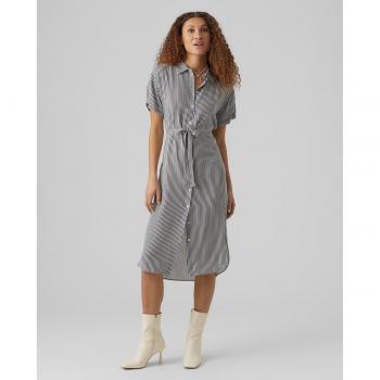 Vero Moda Hemdkleid Bumpy 10279684 Grau Regular Fit