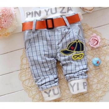 Pantalones de algodón para bebés, estilo caballero, 0-2 años, novedad de otoño
