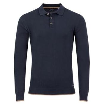 Blue Alden Long Sleeve Knitted Polo – XL – Weird Fish