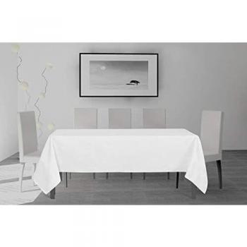 Nappe antitaches rectangulaire ALIX 140 x 240 cm blanc