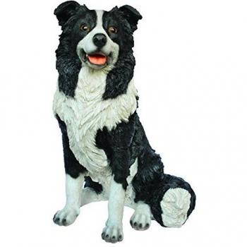 Detailed Resin Sitting Sheepdog Statue