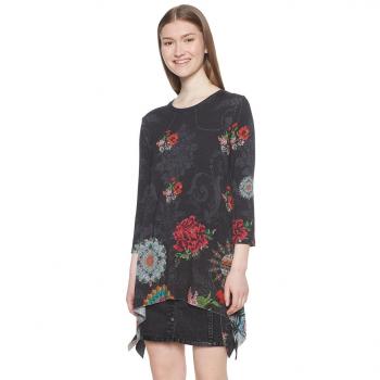 Desigual TS_cronosk, Camiseta Mujer, (Negro 2000), Talla X-Large