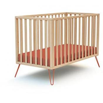 Cuna de Madera Haya Jurababy 60x120 cm con Acabado Terracota