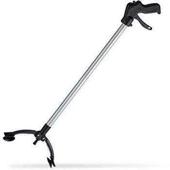 Greifhilfe Aluminium 88 cm, Schwarz/Silber
