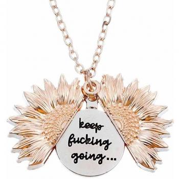 Collier médaillon gravé Vous êtes mon soleil avec boîte cadeau