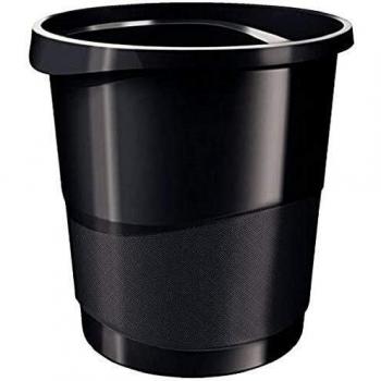 Esselte 14 Litre Plastic Trash Can – Black (Vivida)