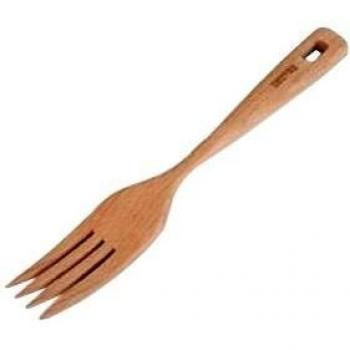 IBILI 747522 Classic Wooden Fork – Beige, 22 cm