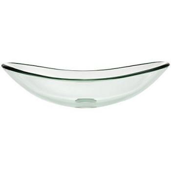 Lavabo Elegante en Forma de Rueda 47x30,5 cm – Encimera con Cristal Seguro Transparente