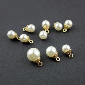 DIY Jewelry Making Imitation Pearl Crimp End Beads