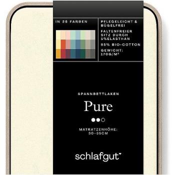 Schlafgut Spannbettlaken PURE Bio-Baumwolle mit Elasthan, dehnbar blickdicht, straff, Bettlaken 180x200 cm