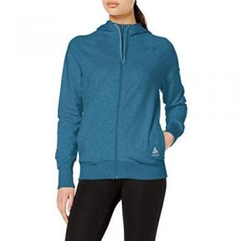 Odlo Damen Hoody Midlayer ALMA Natural, Agean Blue Melange, L