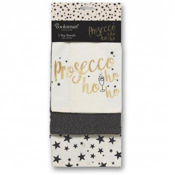 Prosecco Pizzazz 3‑Pack Kitchen Towels