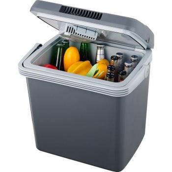 MOA 12 V/230 V Elektrische Kühlbox 32 Liter mit Wärmeaufbewahrung – Grau