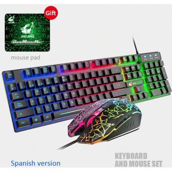 Multicolor LED Backlit Gaming Keyboard and Mouse Combo