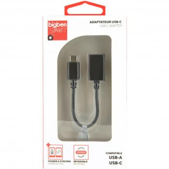 Cable USB‑C vers USB A Superspeed 3.0 Noir BigBen
