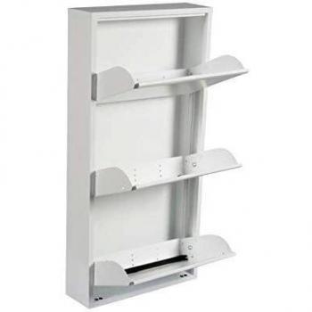 Étagère de rangement pour chaussures 3 portes 50x15x103 cm