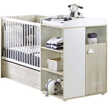 Lit bébé Smile 120x60 évolutif Hêtre Cendré