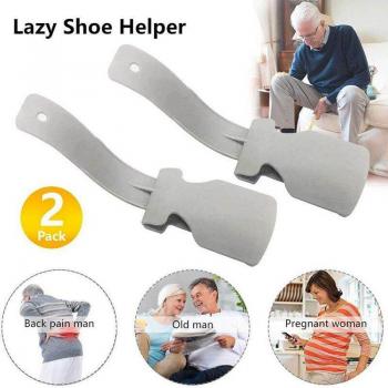 Leather-Handled Shoe Helper Duo