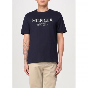 Tee shirt Tommy Hilfiger Coton Manches Courtes Bleu L