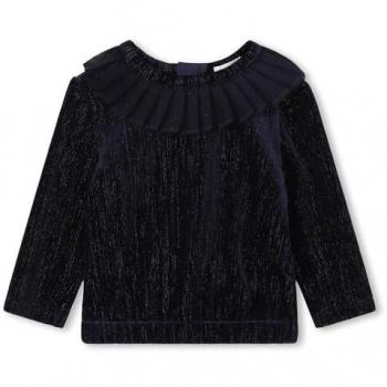 Fille 2 ans – Carrement Beau – Blouse velours bleu