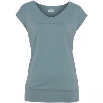 FAYN SPORTS Funktionsshirt „Cuffed Tee“ – Damen, Größe 40/42, Eisblau